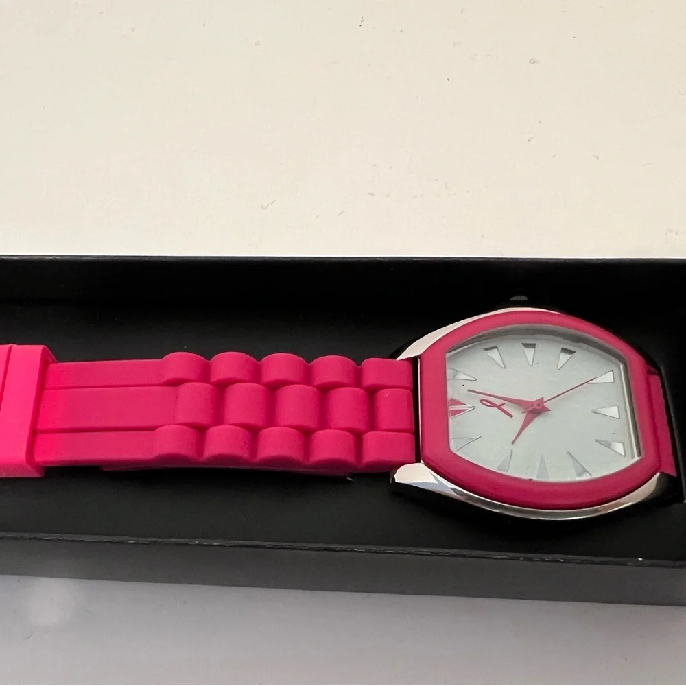 NIB 2014 Avon Breast Cancer Crusade Pink Analog Wristwatch